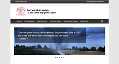 Desktop Screenshot of fainstormshelters.com